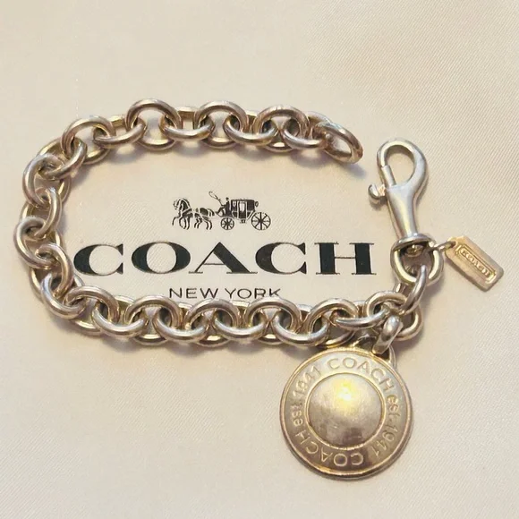 Coach 925 Sterling Silver Charm Bracelet - Picture 7 of 14